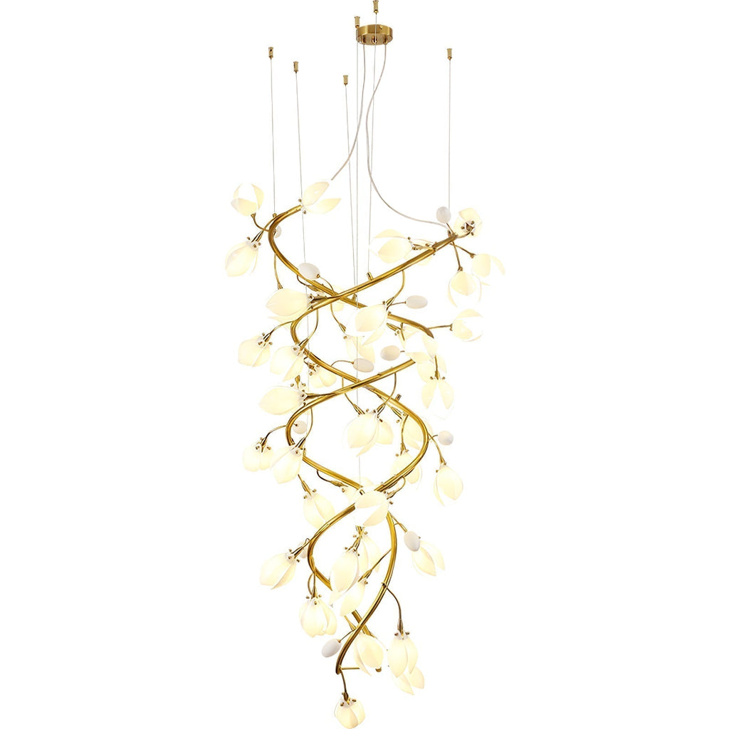 Evene Chandelier Spirale Céramique Laiton - Neutralighting