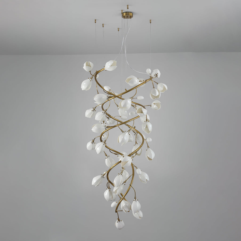 Evene Chandelier Spirale Céramique Laiton - Neutralighting