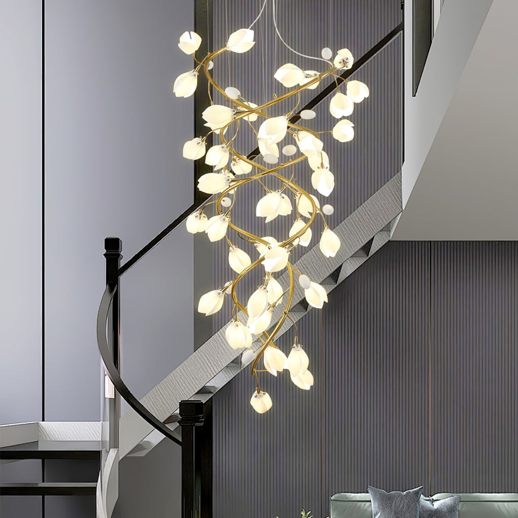 Evene Chandelier Spirale Céramique Laiton - Neutralighting