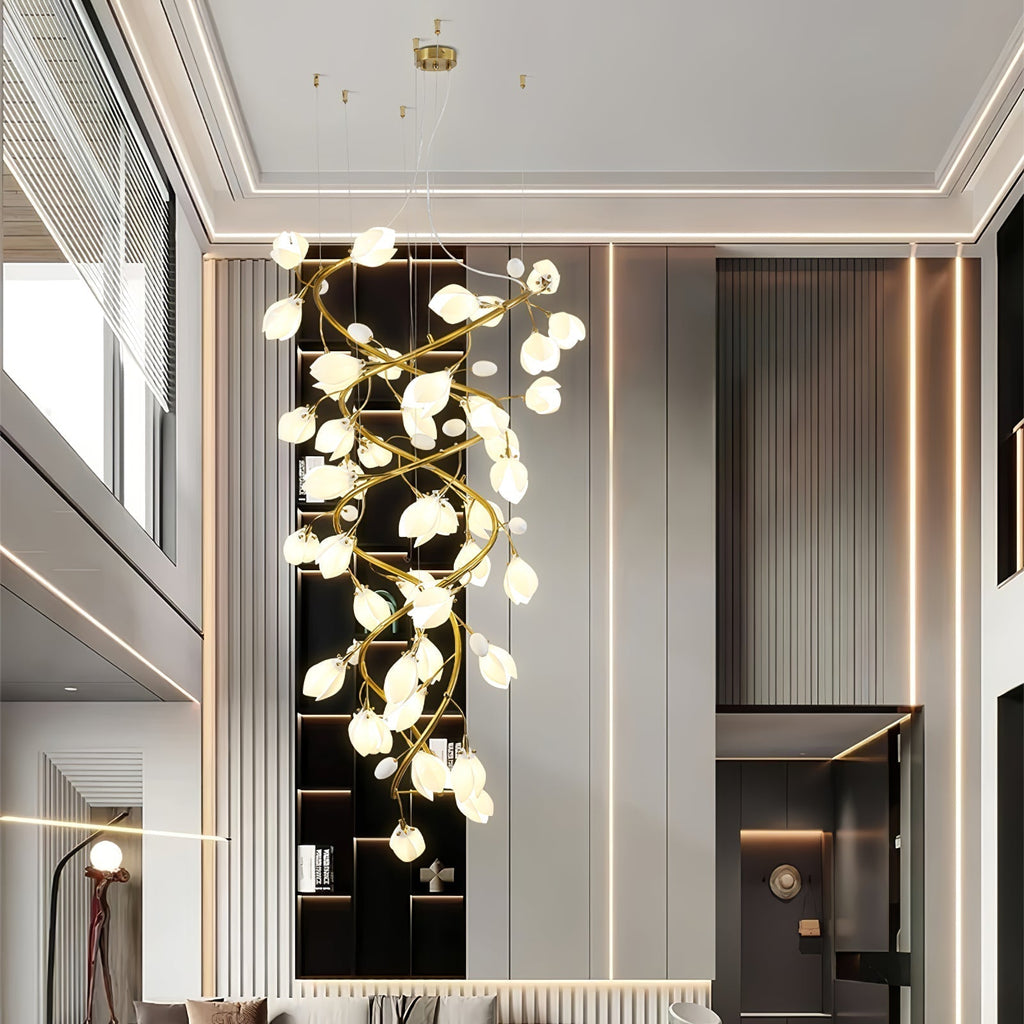 Evene Chandelier Spirale Céramique Laiton - Neutralighting