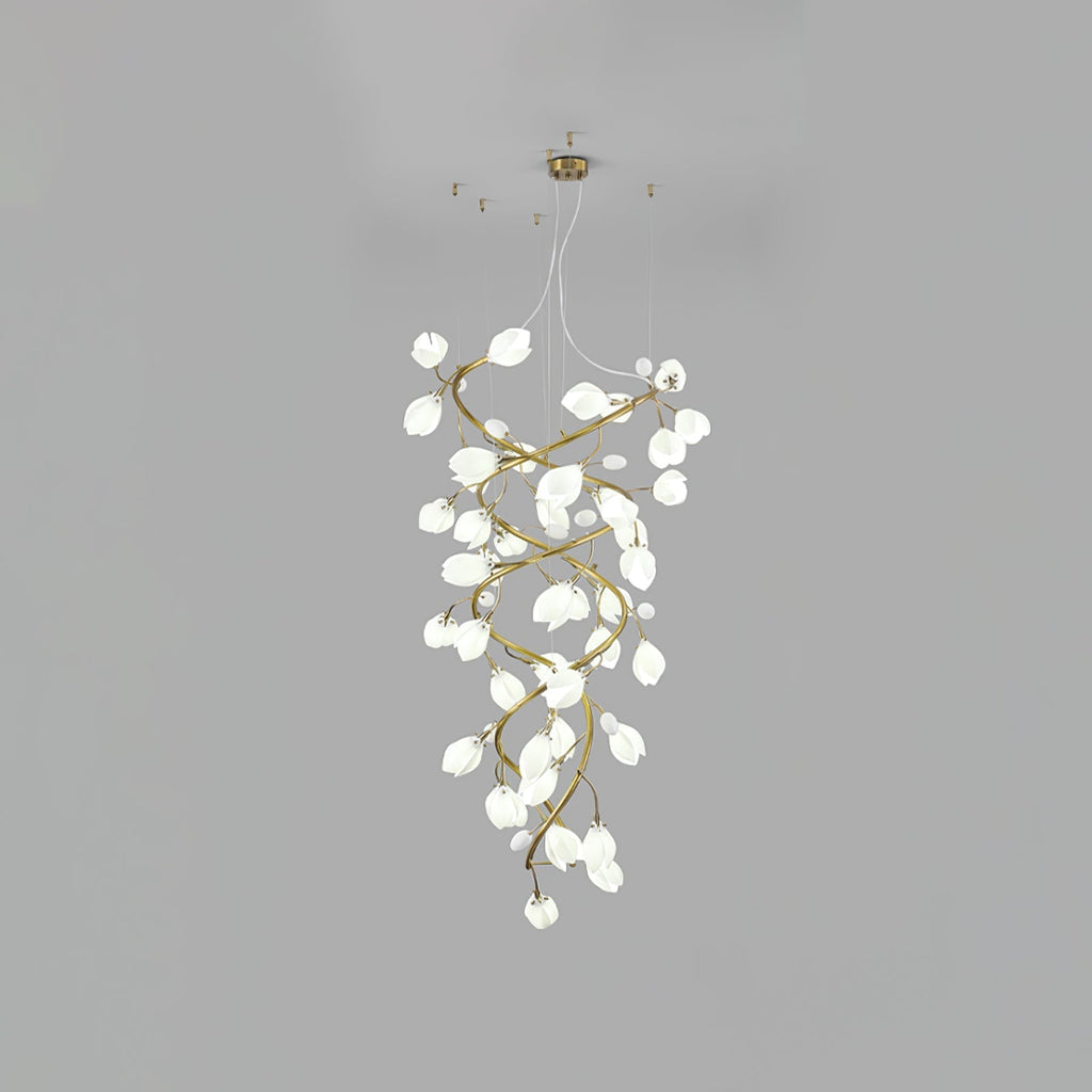 Evene Chandelier Spirale Céramique Laiton - Neutralighting