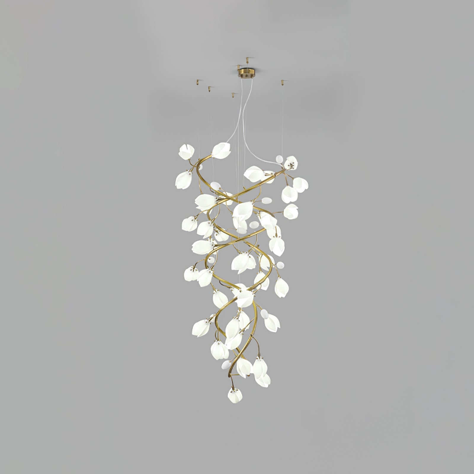 Evene Chandelier Spirale Céramique Laiton - Neutralighting