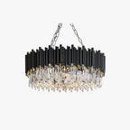 Kristy Suspension LED Industrielle Noir Cylindrique En Verre/Métal Salon - Neutralighting