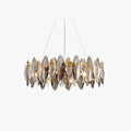 Kristy Design LED Lustre Verre/Métal Cristaux Dorés Salon/Chambre à Coucher - Neutralighting