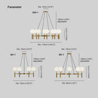 Kristy Luminaire LED Lustre Moderne Verre/Métal Doré/Blanc Salon - Neutralighting