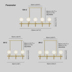 Kristy Luminaire LED Lustre Moderne Verre/Métal Doré/Blanc Salon - Neutralighting