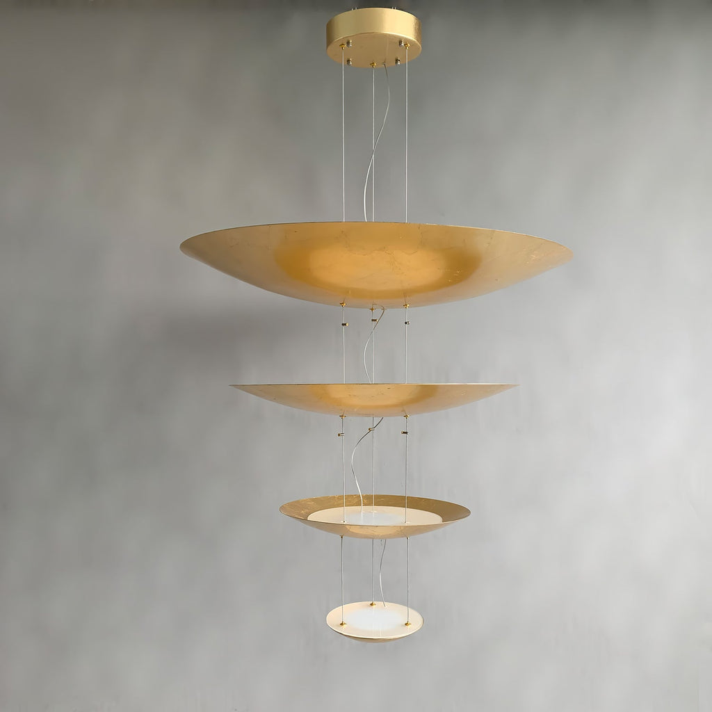 Zathaara Suspension Feuilles d’Or Étagées - Neutralighting