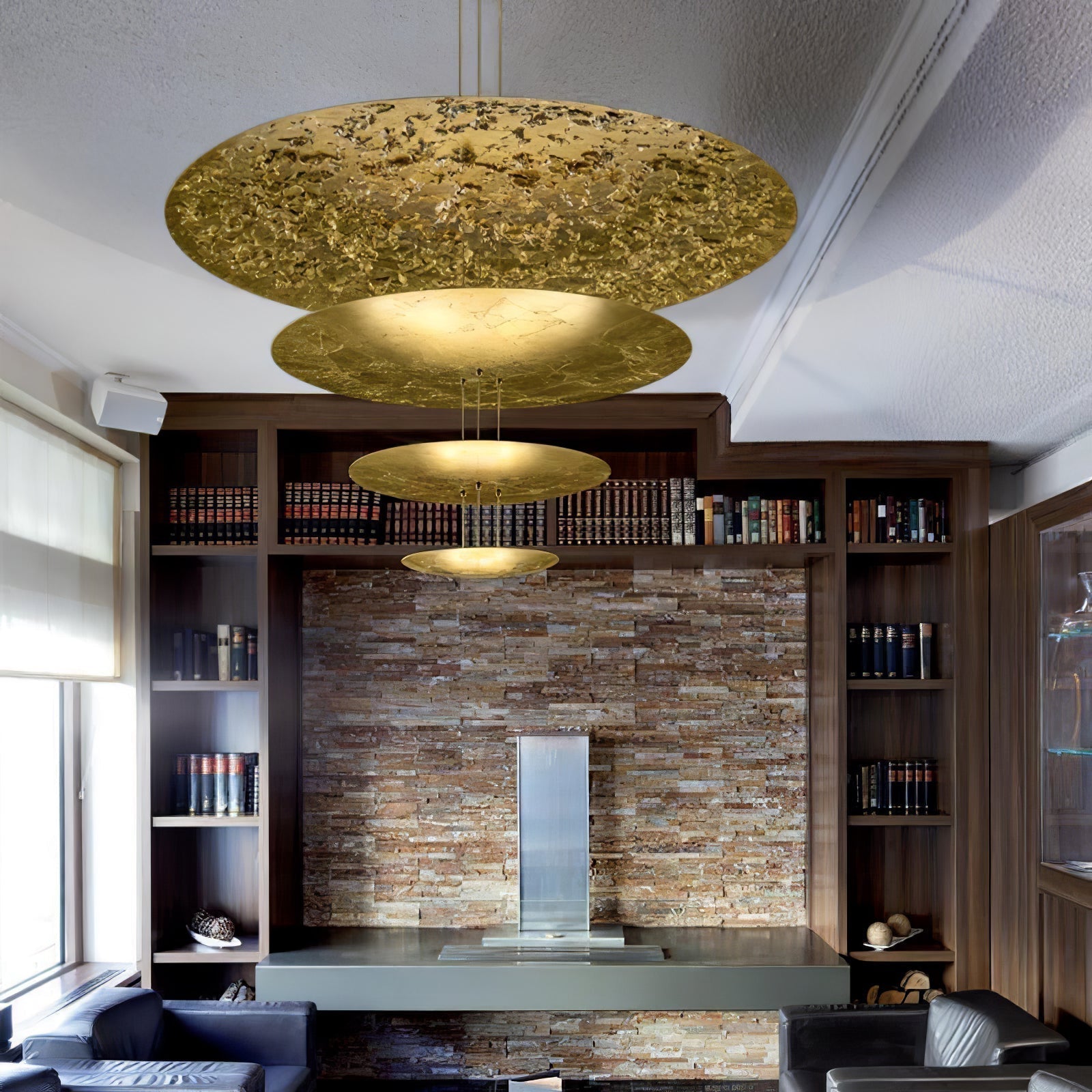 Zathaara Suspension Feuilles d’Or Étagées - Neutralighting