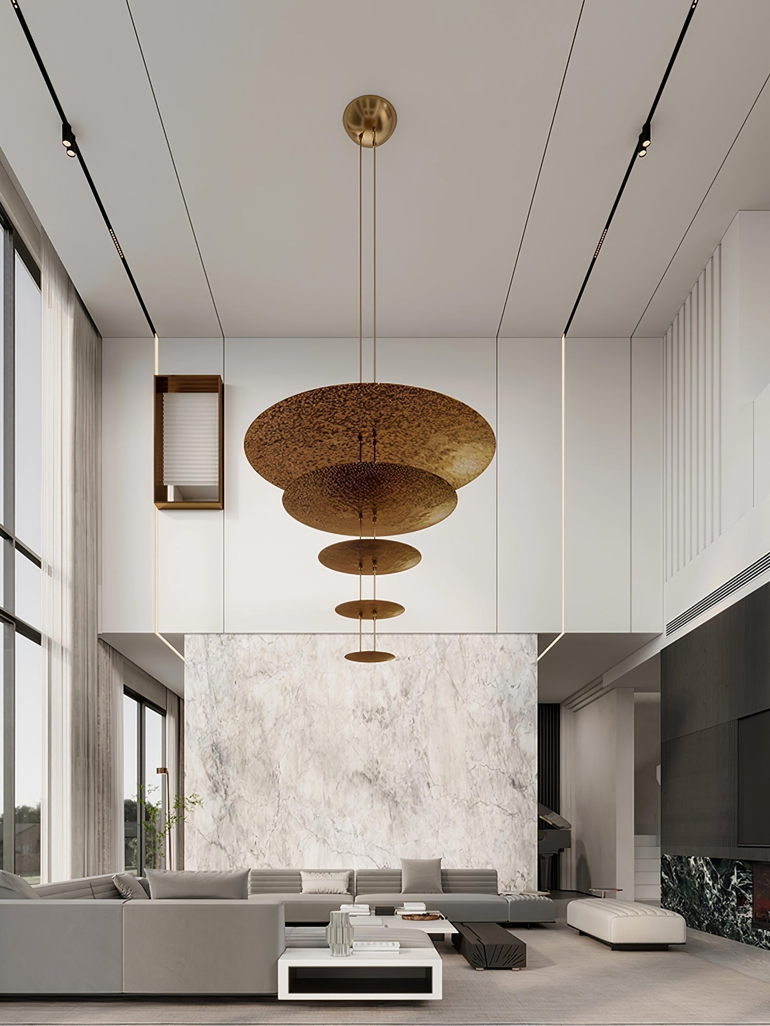 Zathaara Suspension Feuilles d’Or Étagées - Neutralighting