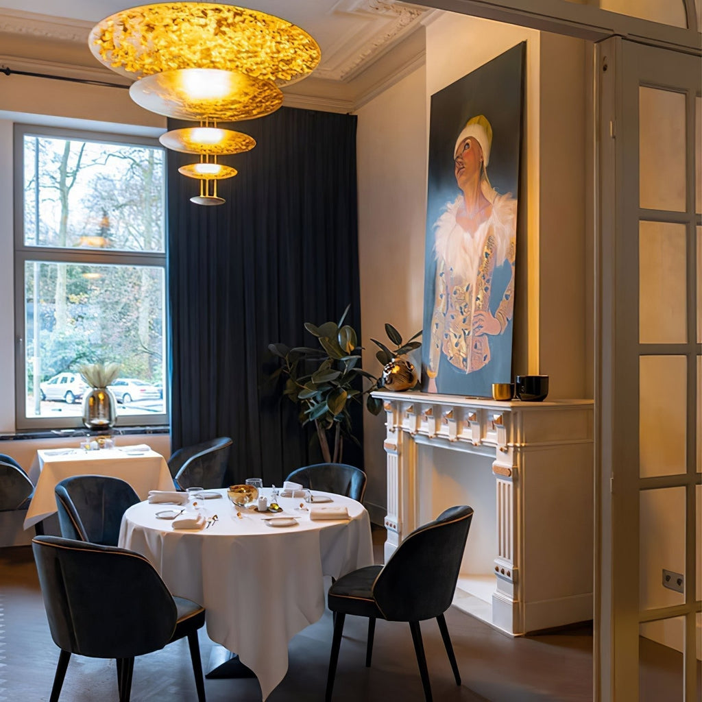 Zathaara Suspension Feuilles d’Or Étagées - Neutralighting