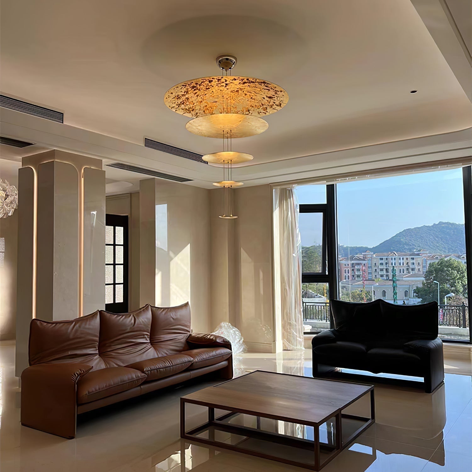 Zathaara Suspension Feuilles d’Or Étagées - Neutralighting