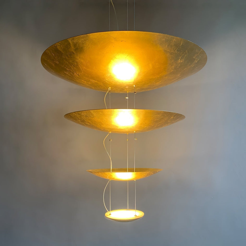 Zathaara Suspension Feuilles d’Or Étagées - Neutralighting