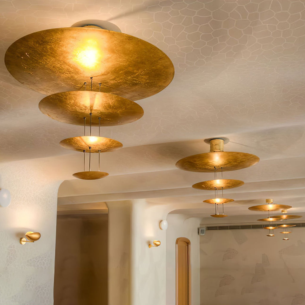 Zathaara Suspension Feuilles d’Or Étagées - Neutralighting
