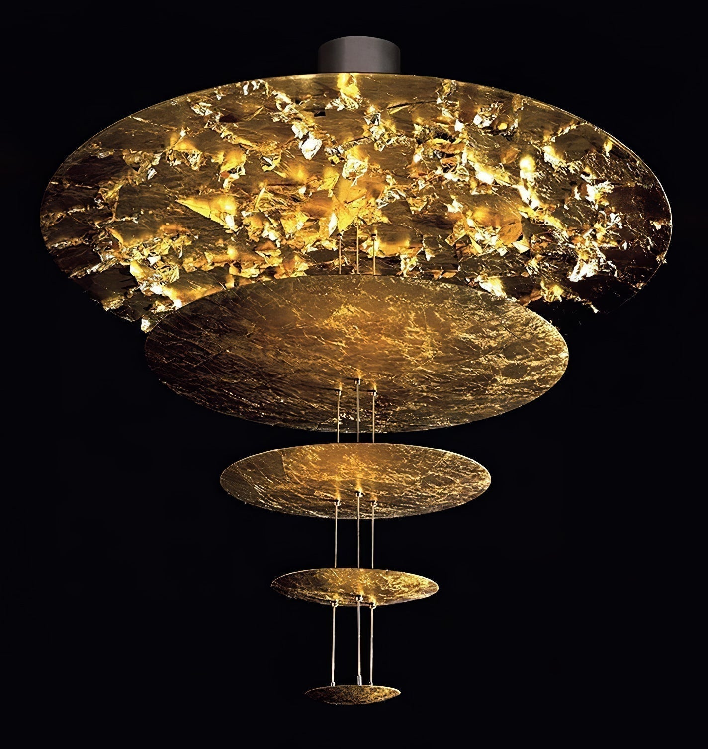 Zathaara Suspension Feuilles d’Or Étagées - Neutralighting
