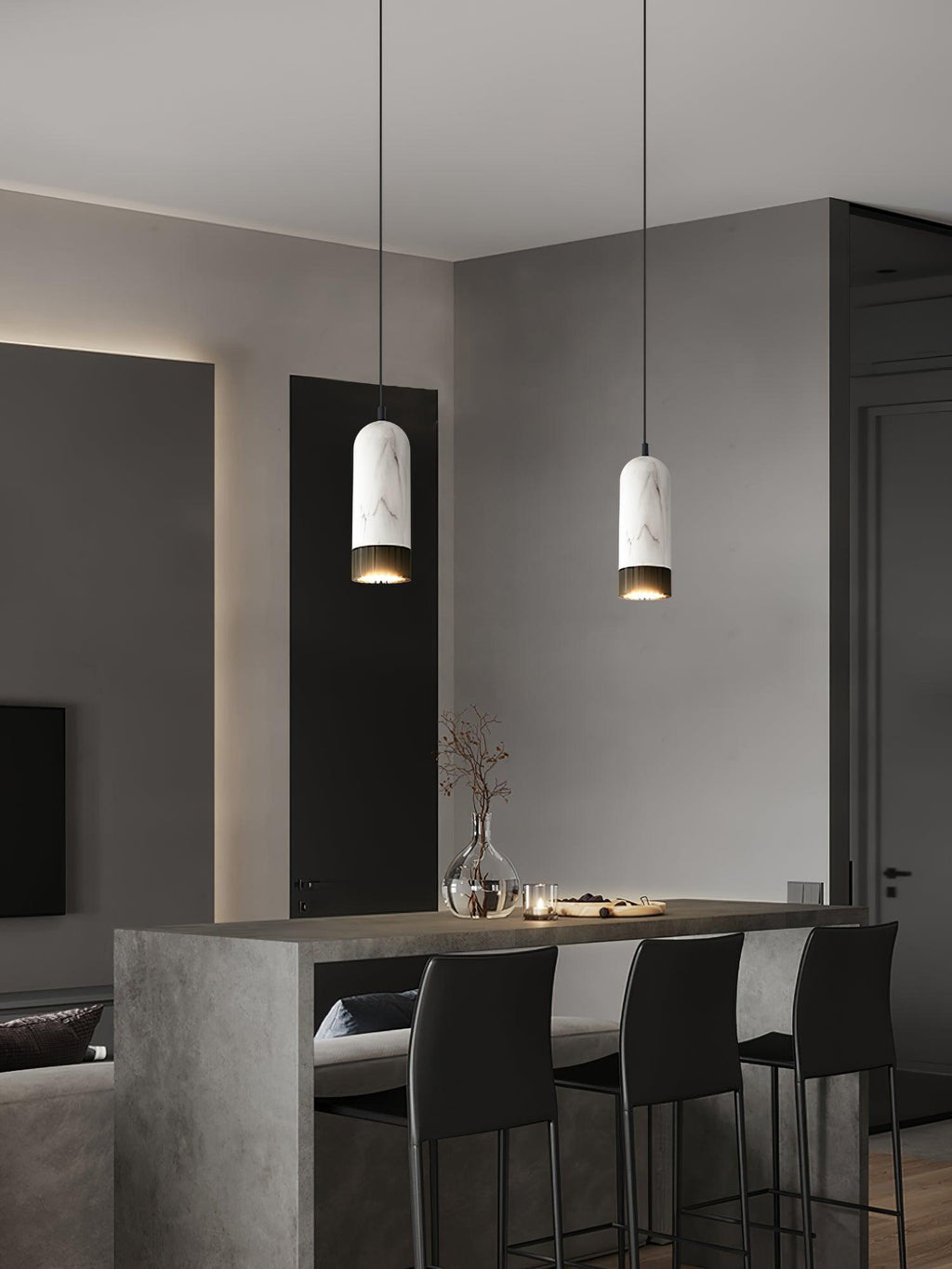 Sol Lampe Pendante Moderne en Marbre - Neutralighting