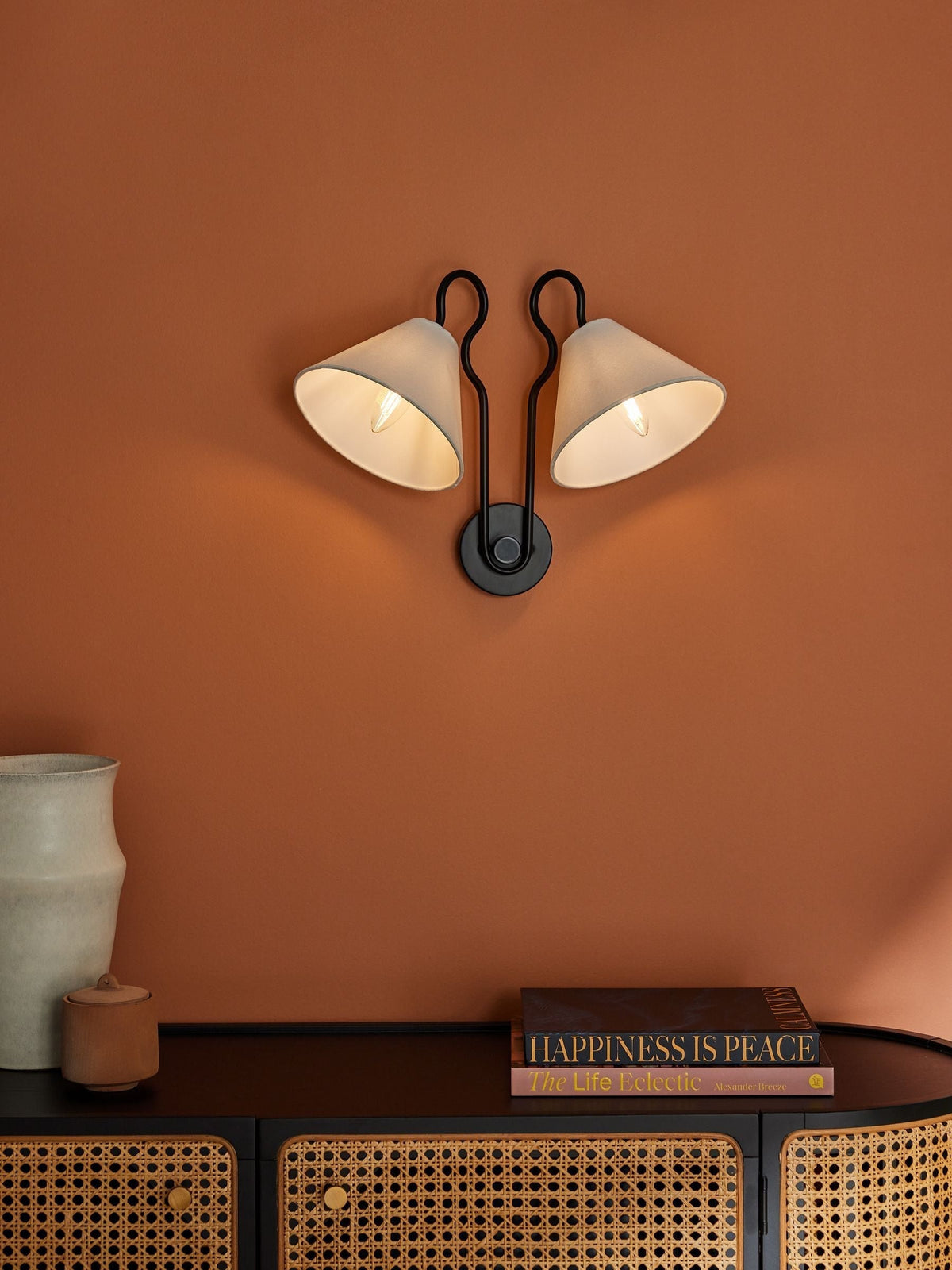 Elthayra Applique Murale Métal Tissu Industriel Vintage - Neutralighting