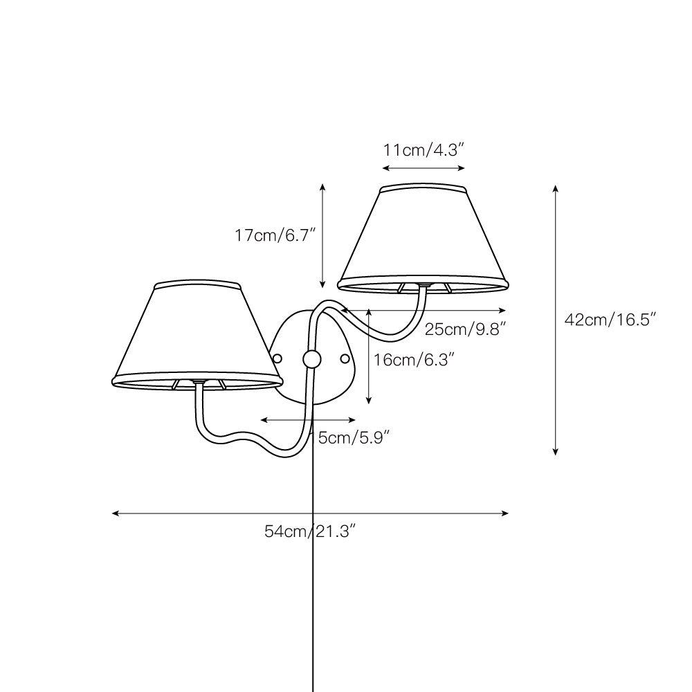 Myvele Applique Murale Laiton Tissu Élégance Vintage Plug-In - Neutralighting