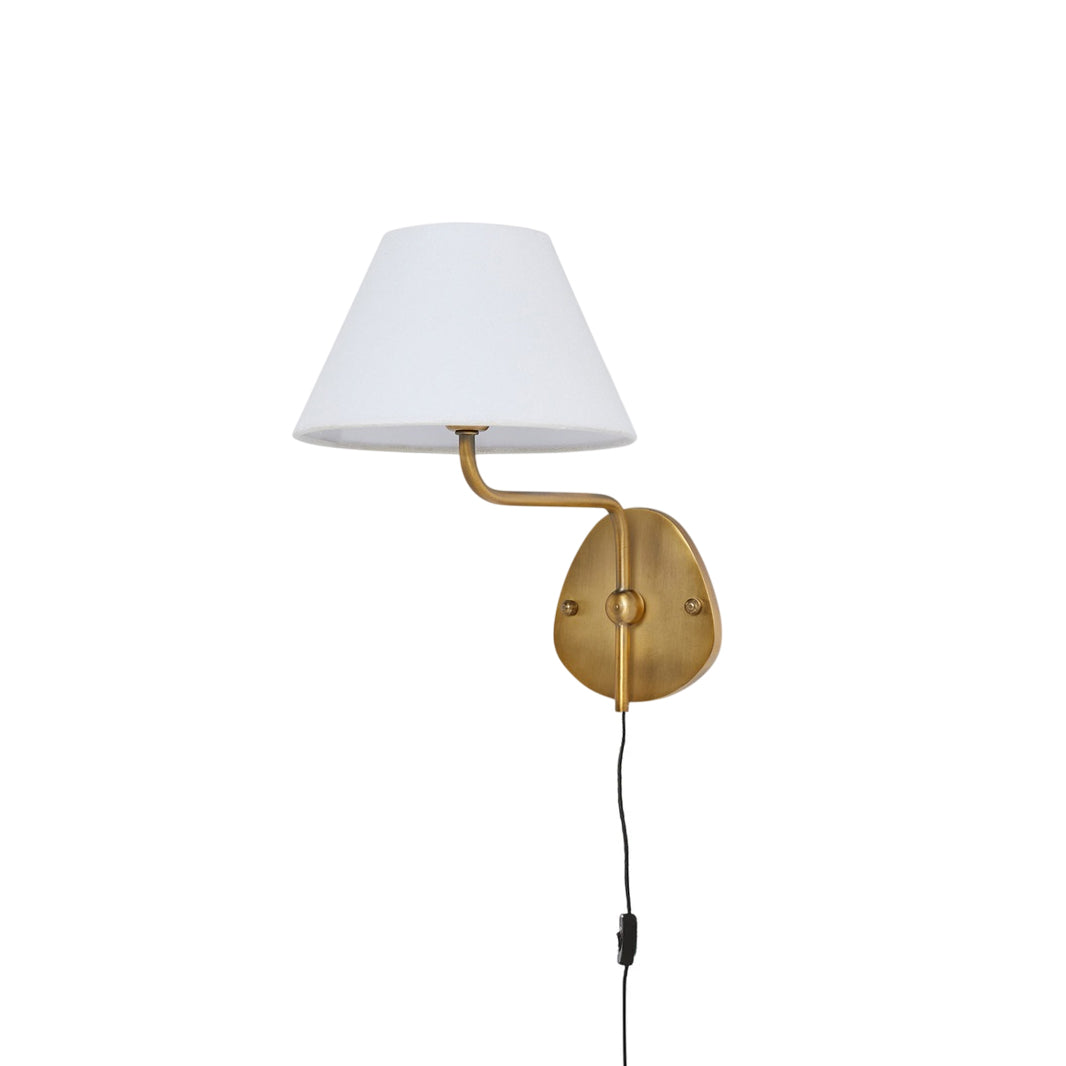 Myvele Applique Murale Laiton Tissu Élégance Vintage Plug-In - Neutralighting