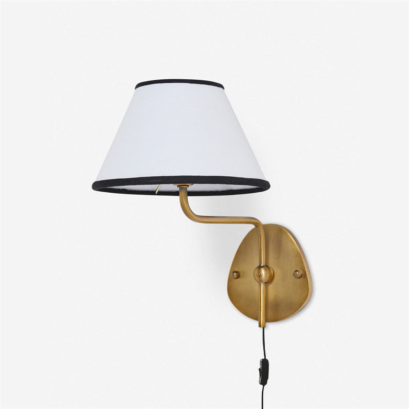 Myvele Applique Murale Laiton Tissu Élégance Vintage Plug-In - Neutralighting