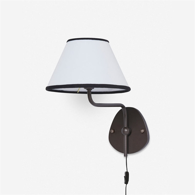Myvele Applique Murale Laiton Tissu Élégance Vintage Plug-In - Neutralighting