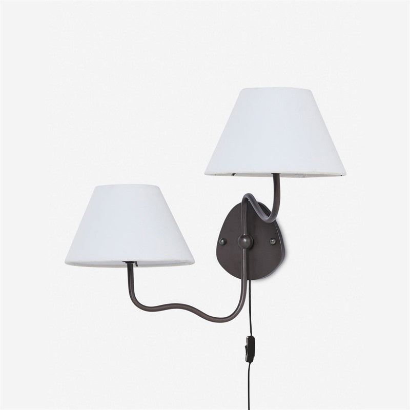 Myvele Applique Murale Laiton Tissu Élégance Vintage Plug-In - Neutralighting