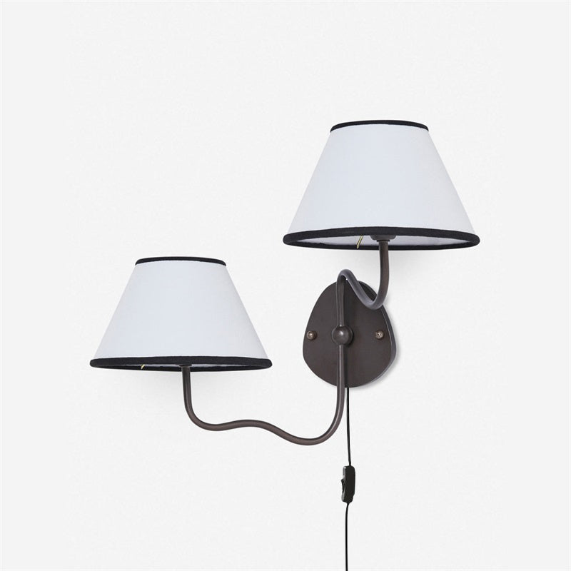 Myvele Applique Murale Laiton Tissu Élégance Vintage Plug-In - Neutralighting