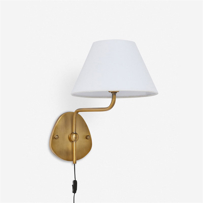 Myvele Applique Murale Laiton Tissu Élégance Vintage Plug-In - Neutralighting