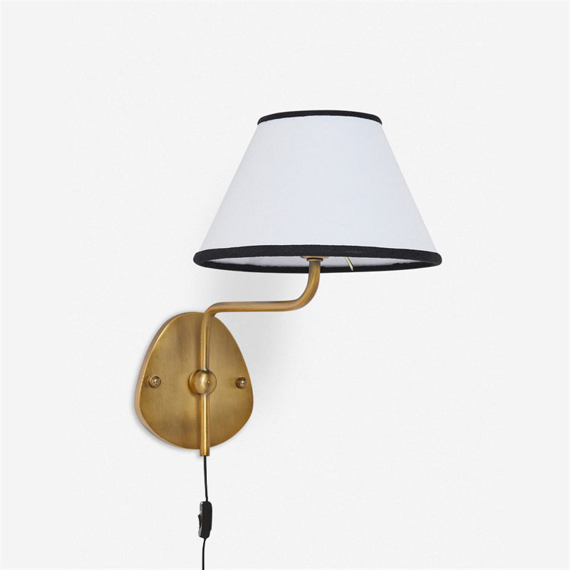 Myvele Applique Murale Laiton Tissu Élégance Vintage Plug-In - Neutralighting