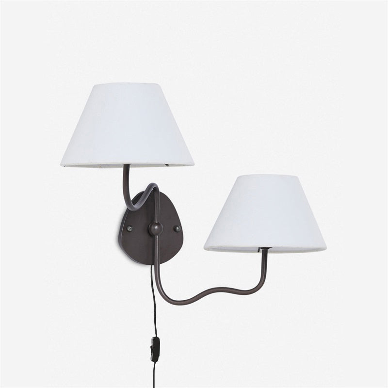 Myvele Applique Murale Laiton Tissu Élégance Vintage Plug-In - Neutralighting