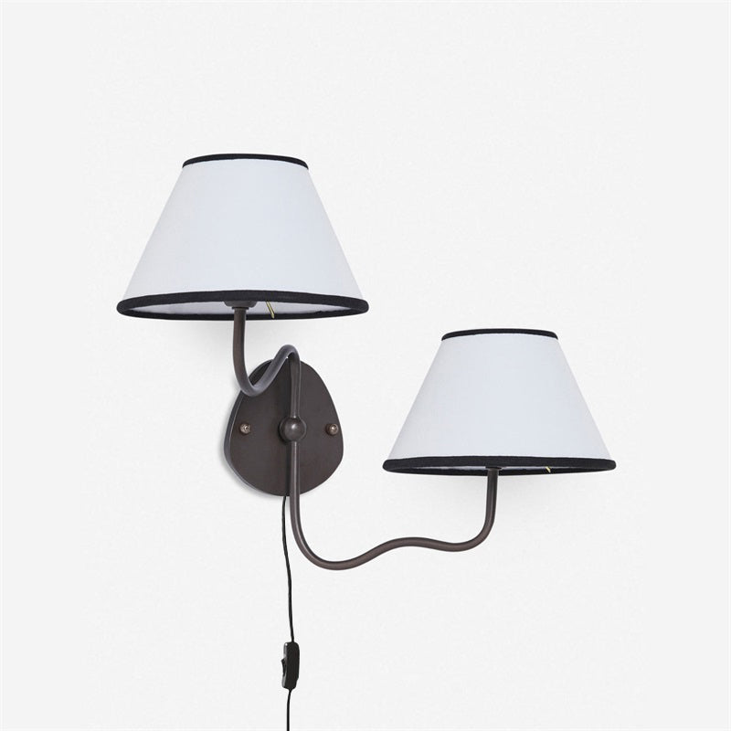 Myvele Applique Murale Laiton Tissu Élégance Vintage Plug-In - Neutralighting