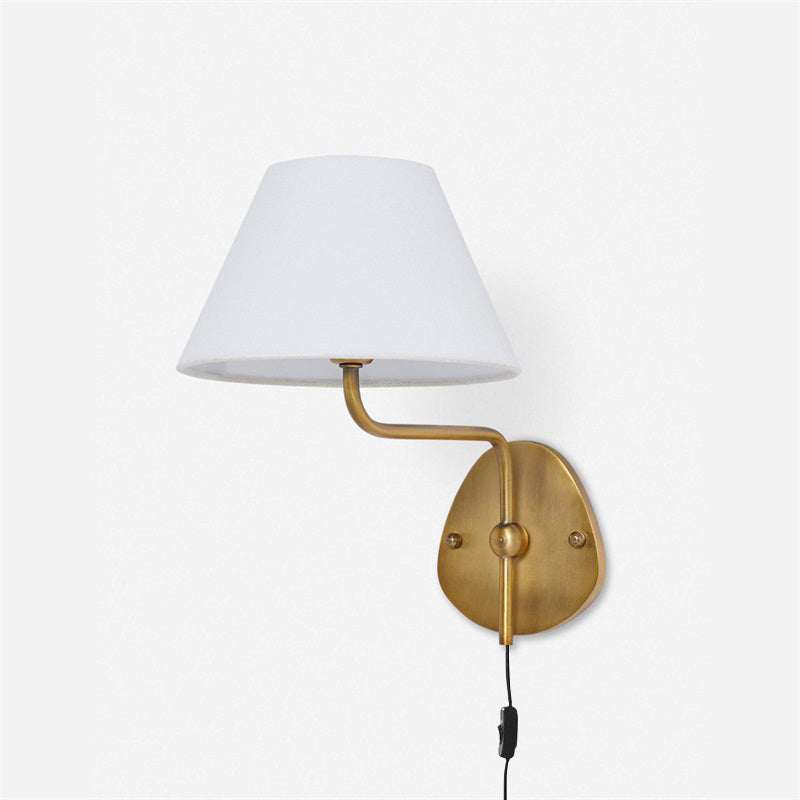 Myvele Applique Murale Laiton Tissu Élégance Vintage Plug-In - Neutralighting
