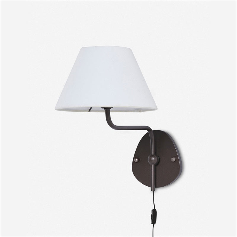 Myvele Applique Murale Laiton Tissu Élégance Vintage Plug-In - Neutralighting