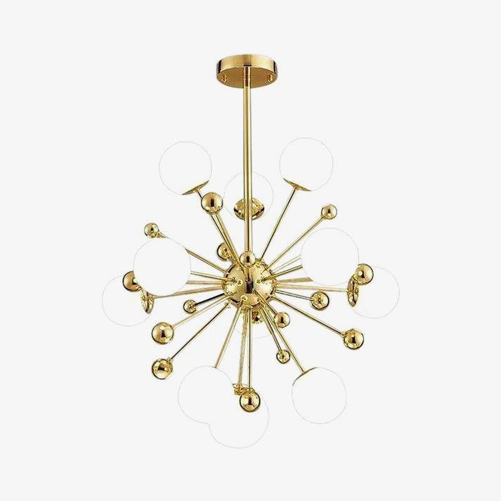 Lustra Chandelier Laiton Globe Opale - Neutralighting