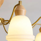 Magiro Lustre Verre Dépoli Bras en Bois - Neutralighting