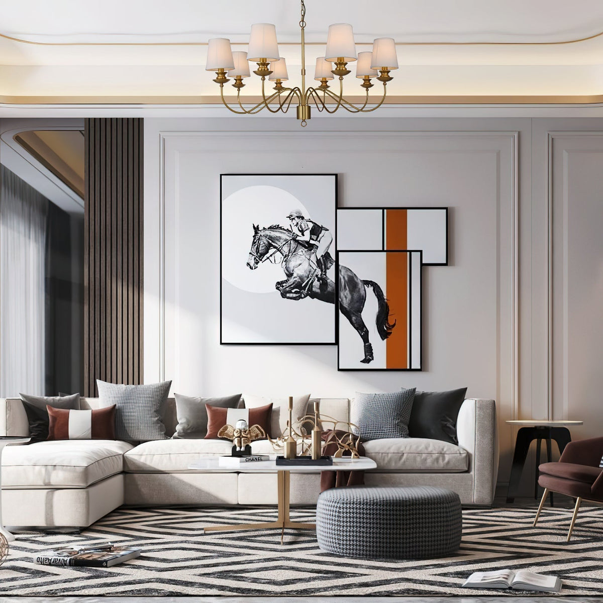 Imiryra Lustre Laiton Tissu Luxe Postmoderne - Neutralighting