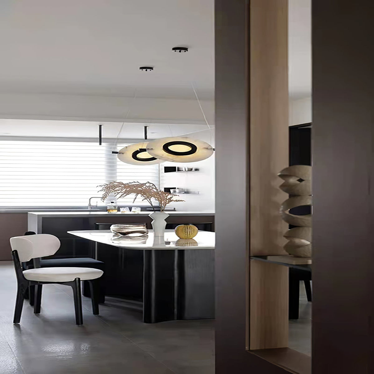 Vasila Suspension Métal Albâtre Luxe Postmoderne - Neutralighting