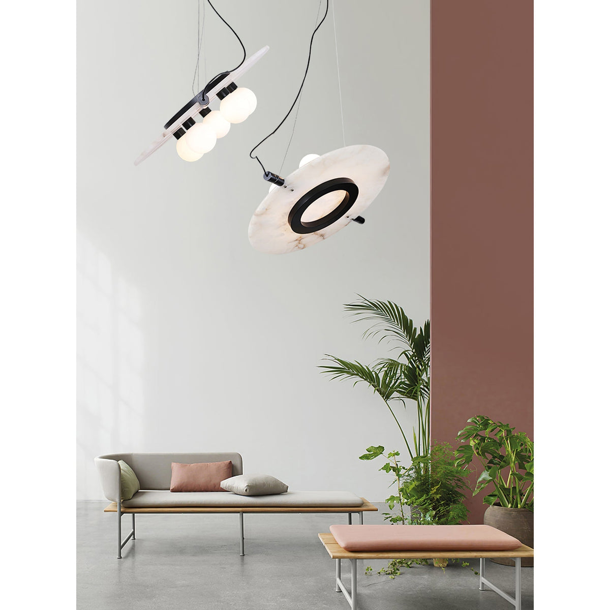 Vasila Suspension Métal Albâtre Luxe Postmoderne - Neutralighting