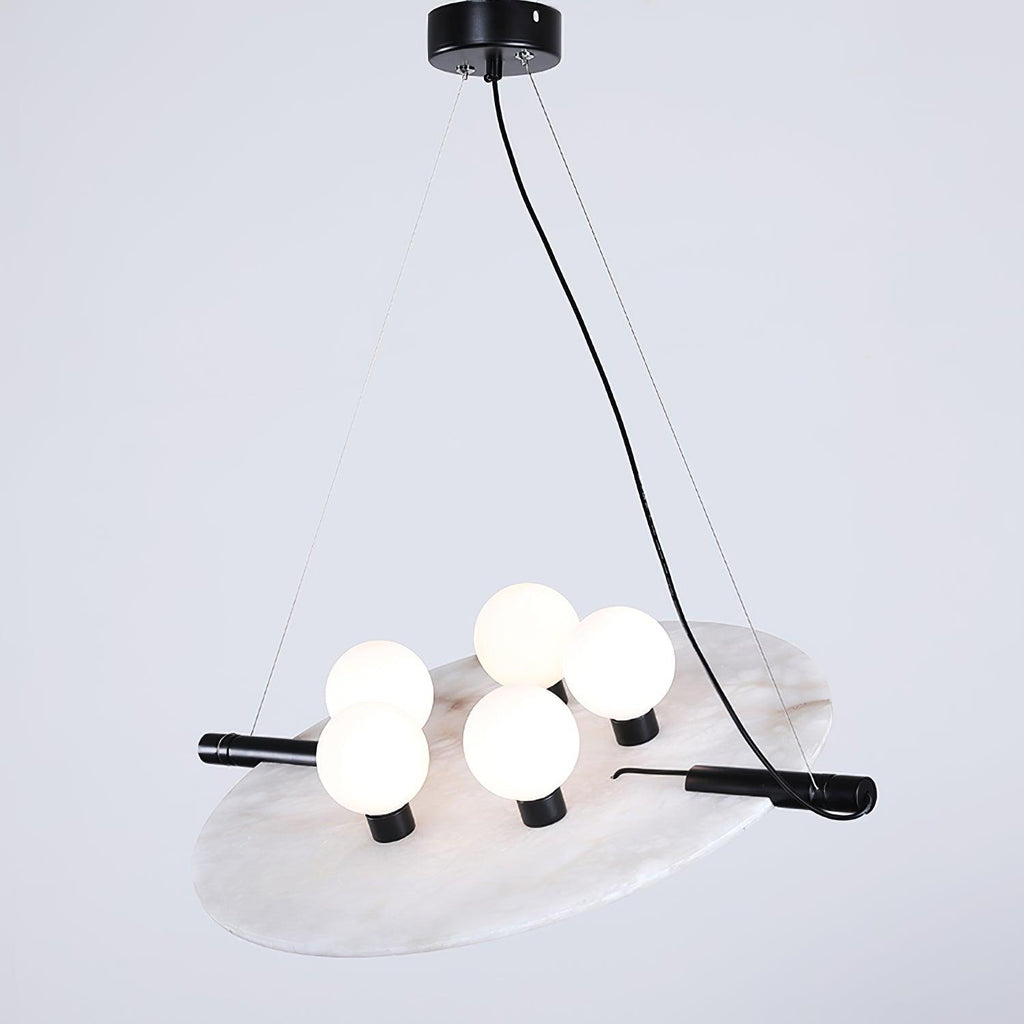 Imirila Disque Forme Verre Pendentif Lumière - Neutralighting