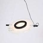 Imirila Disque Forme Verre Pendentif Lumière - Neutralighting