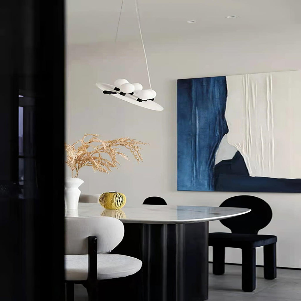 Imirila Disque Forme Verre Pendentif Lumière - Neutralighting