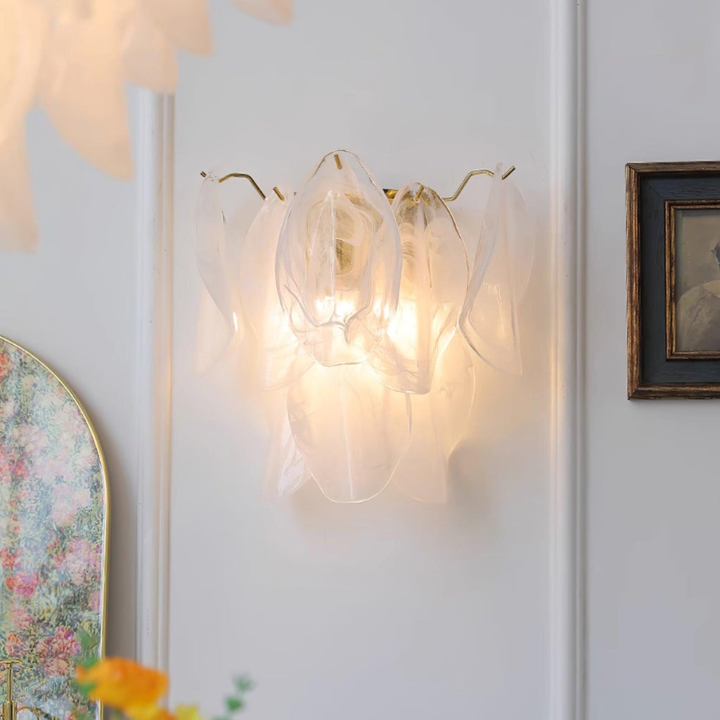 Evelo Lustra Applique Murale Verre Pétale - Neutralighting