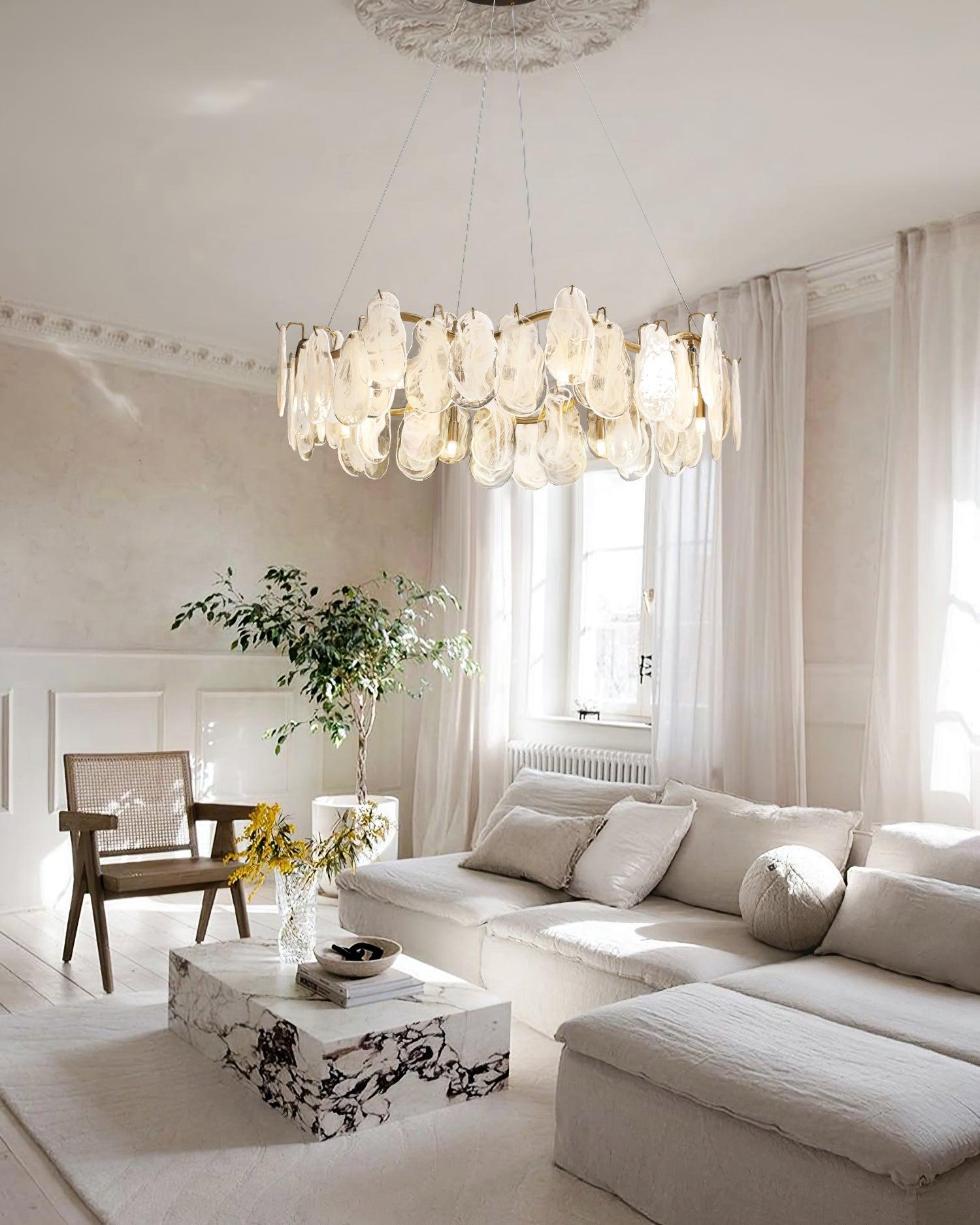 Lustra Chandelier Panneaux en Verre Nuage - Neutralighting