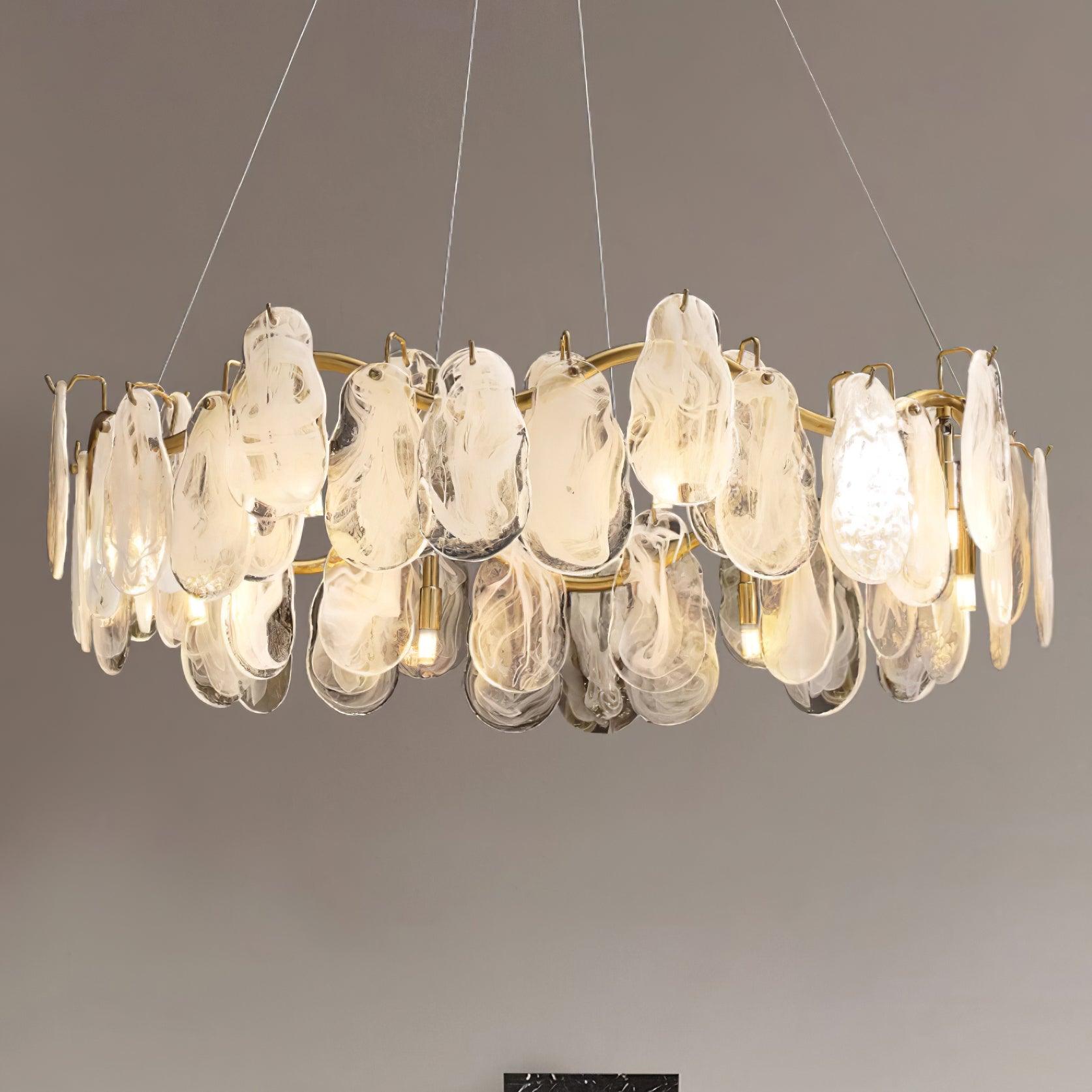 Lustra Chandelier Panneaux en Verre Nuage - Neutralighting