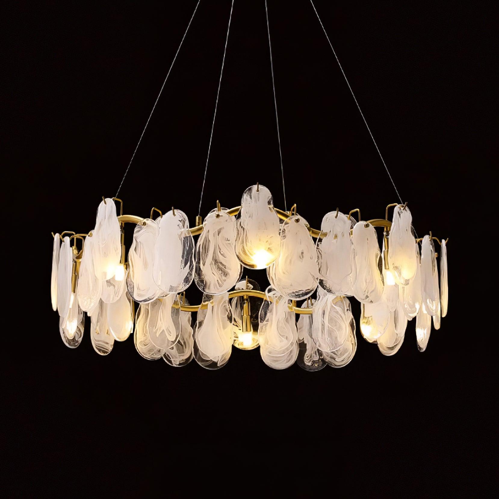 Lustra Chandelier Panneaux en Verre Nuage - Neutralighting