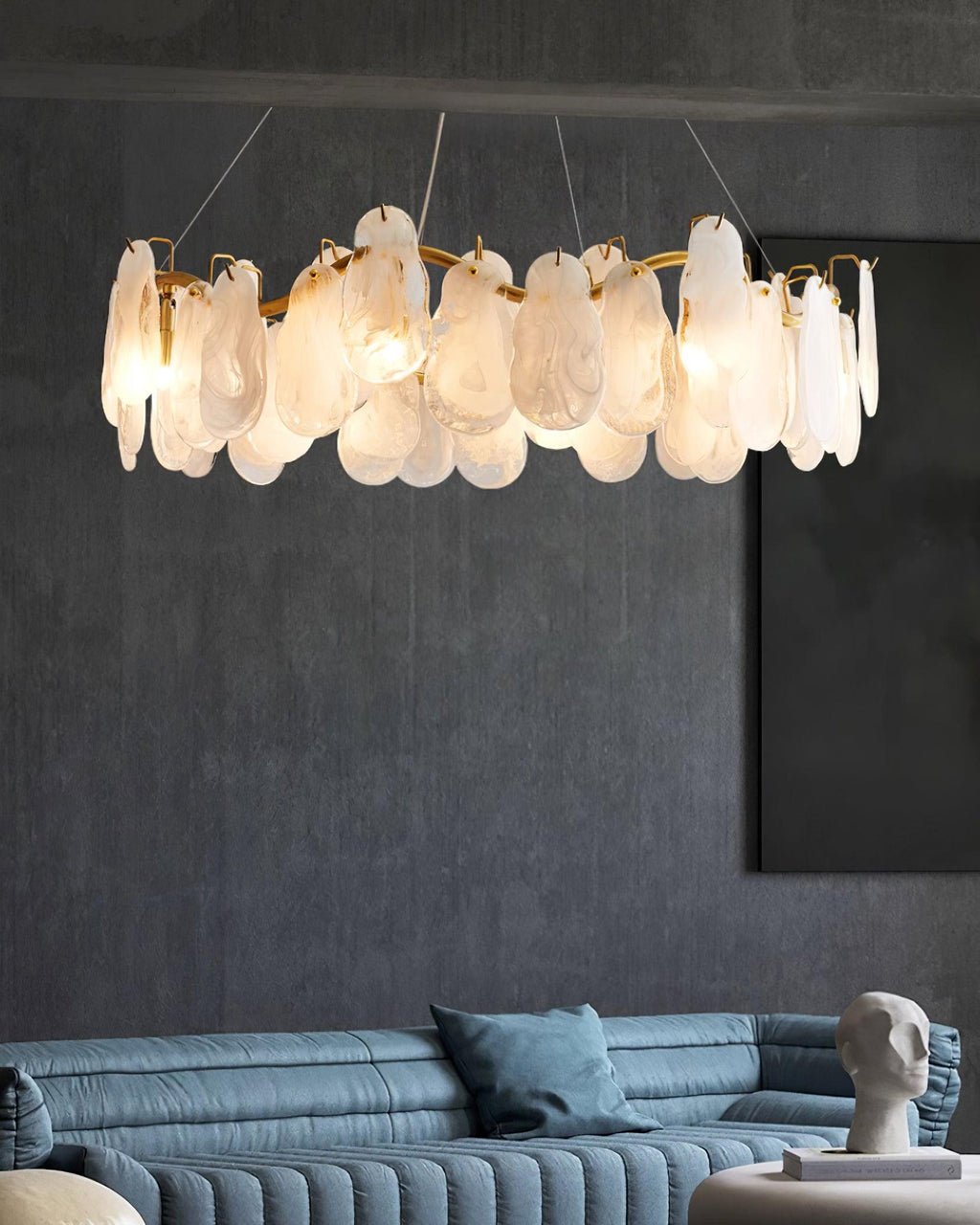 Lustra Chandelier Panneaux en Verre Nuage - Neutralighting