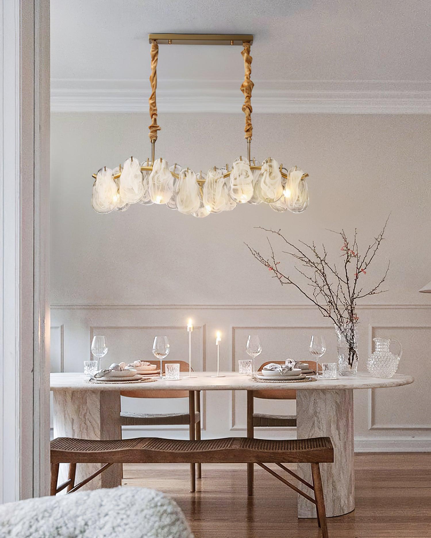 Lustra Chandelier Panneaux en Verre Nuage - Neutralighting