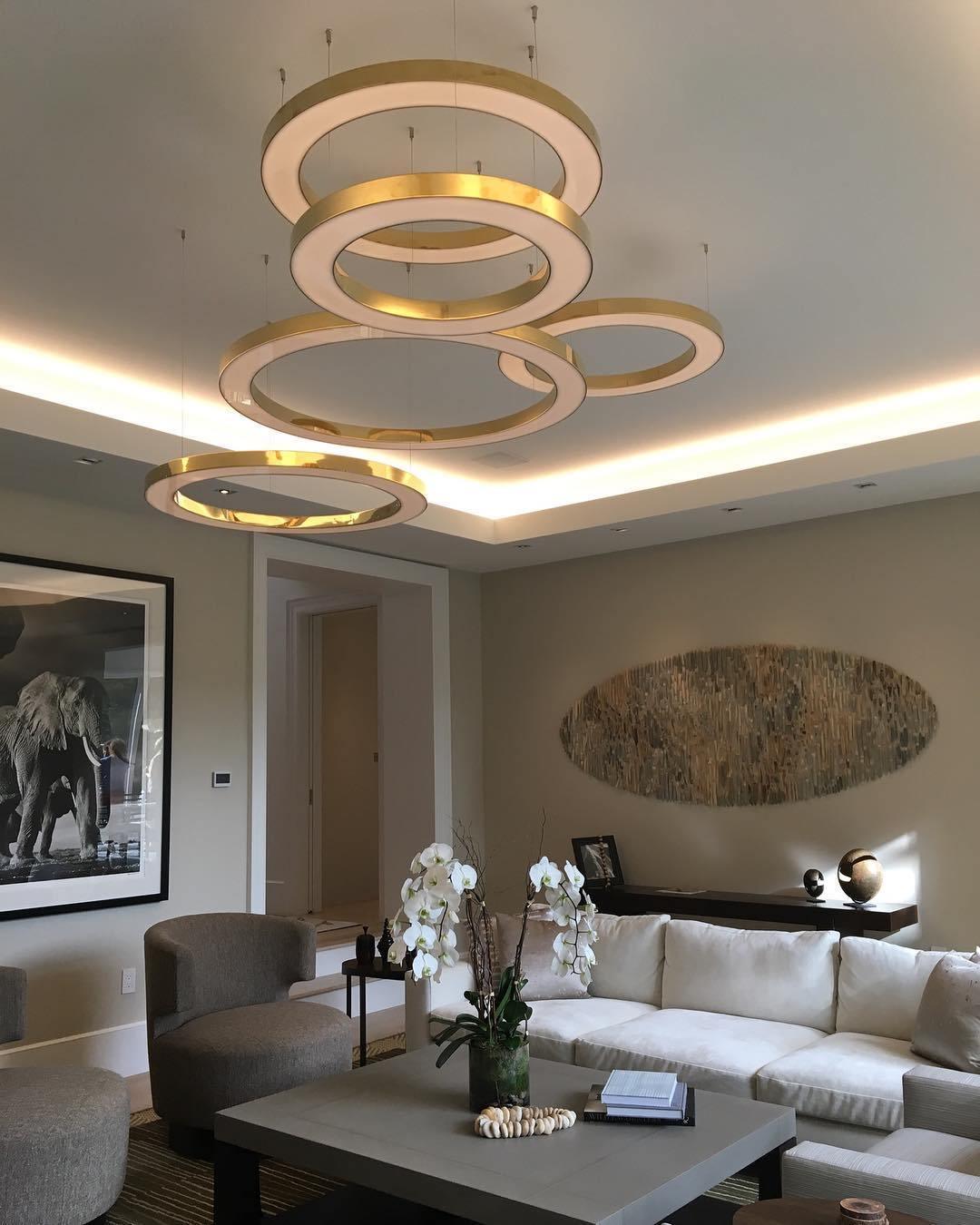 Lustra Lampe Pendante Dorée Moderne - Neutralighting