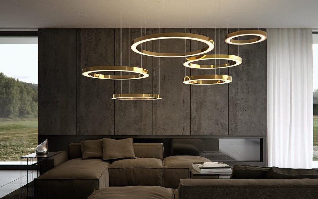 Lustra Lampe Pendante Dorée Moderne - Neutralighting