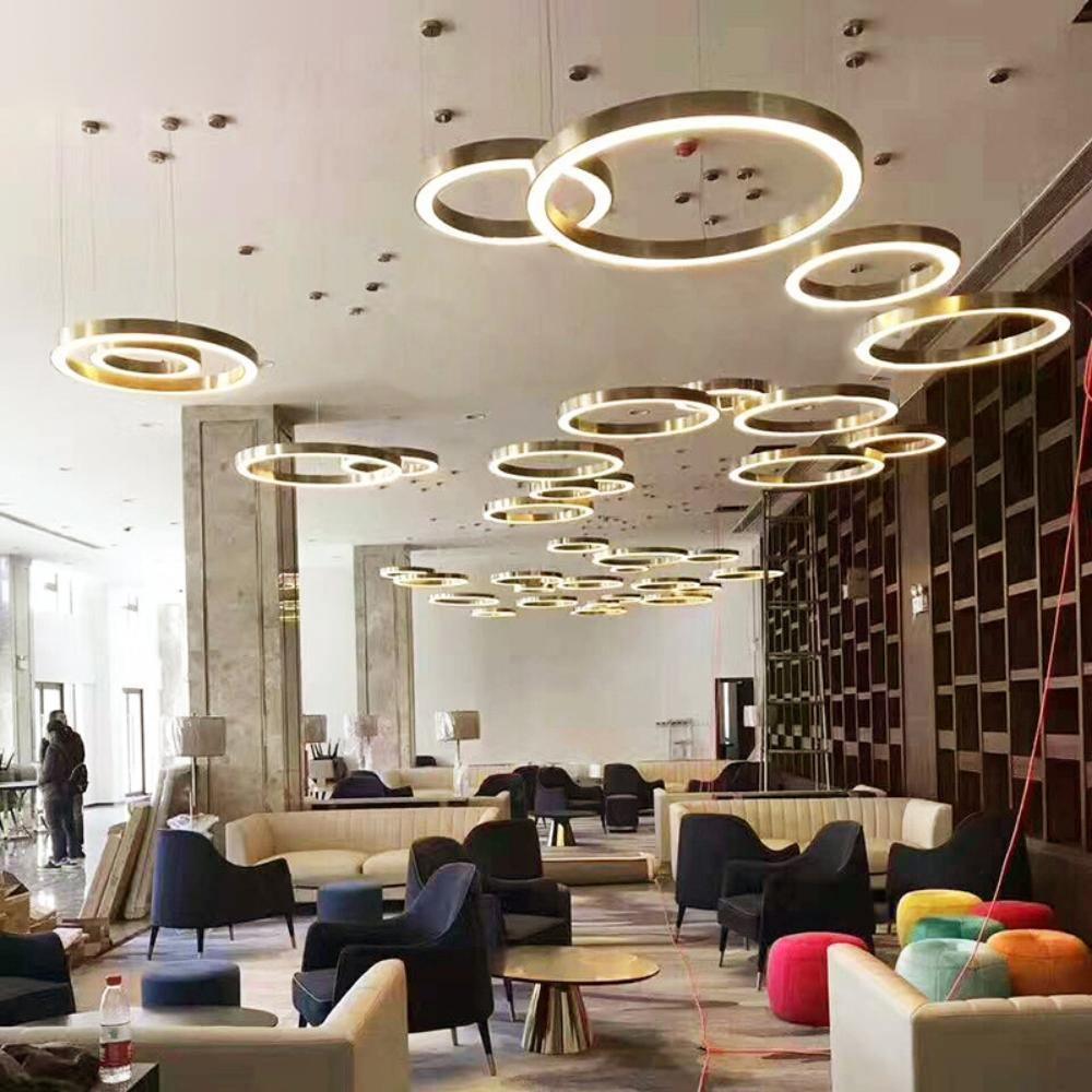 Lustra Lampe Pendante Dorée Moderne - Neutralighting