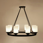 Silva Suspension Bague Rétro, Métal/Verre, Blanc/Noir, Salle à Manger/Salle de Séjour - Neutralighting